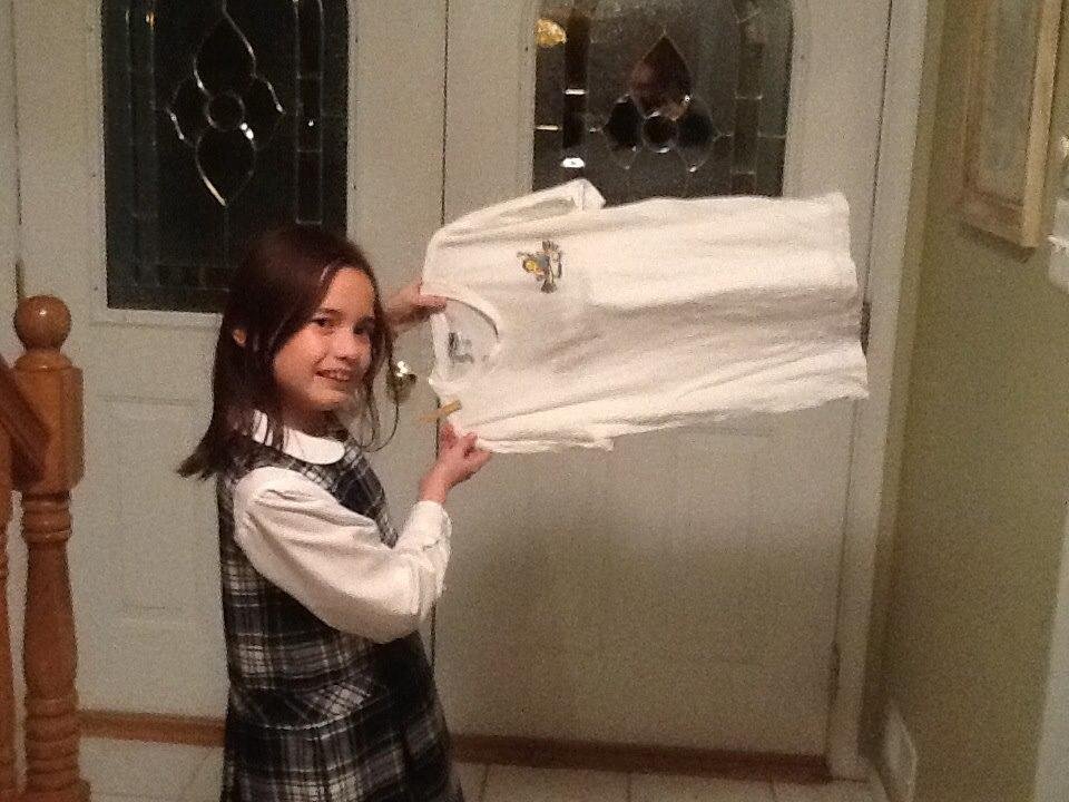 it so freezing cold, -15 . Ericka did this experiment when she got home from school. the shirt froze within a few mins