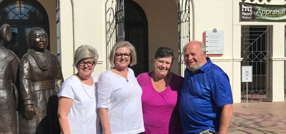 Had a wonderful visit from Ron‘s cousins, Janice and Debbie. We enjoyed our time at the Heard museum. Love you guys❤️❤️❤️