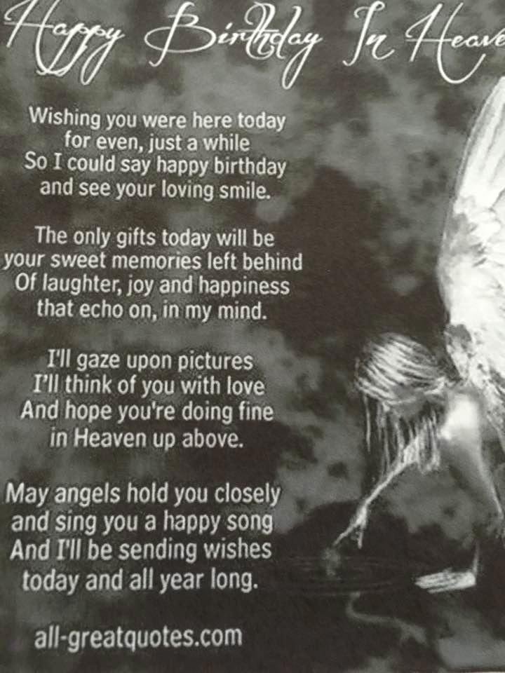 To my sister -in-law. Cathy. Save me a space we have ALOT of catching up to do. Love you & always will 💕😥