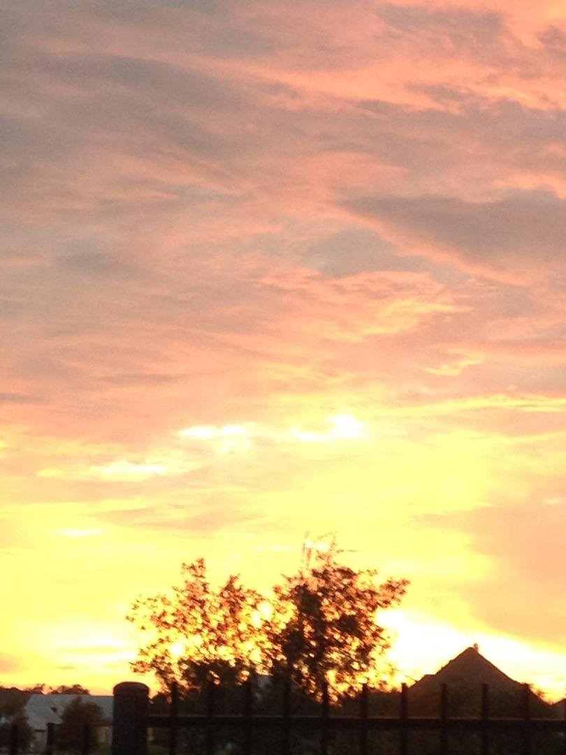 Sunset over richmond Texas