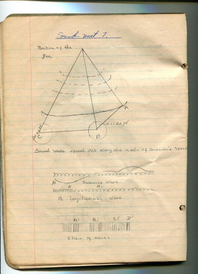 Robin Bradwell's album, Mom's 11th grade Physics Notes circa 1950