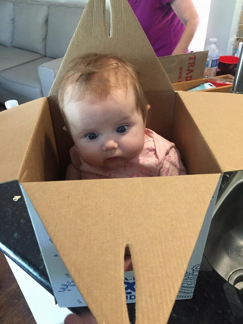 This is Miss Everly. Daddy put her in the build a bear box that I got for Chase. She was not happy about it.