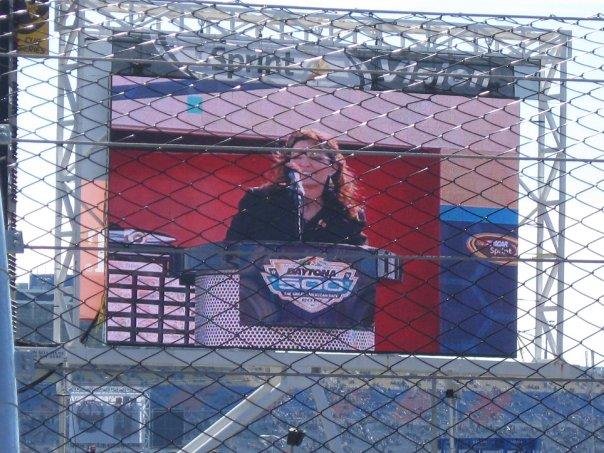 Sarah Palin at the pre race festivities