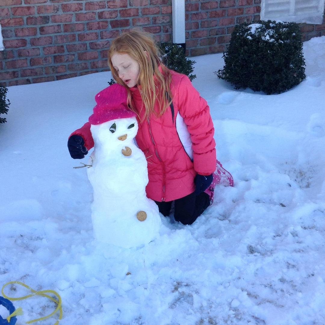 My granddaughter, Haley, is enjoying the snow here.