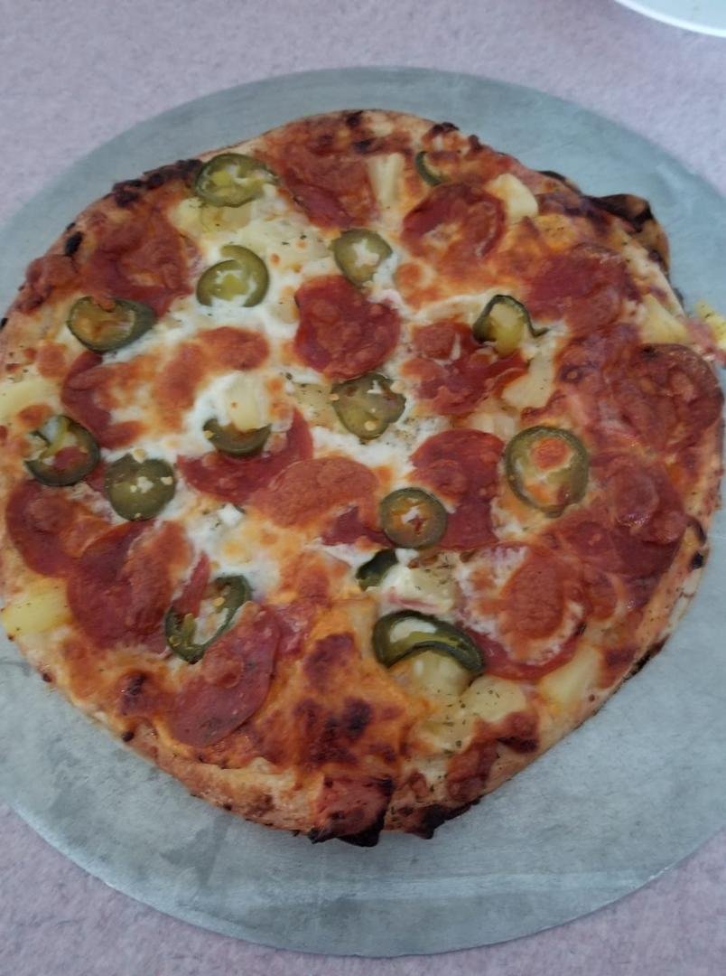 Home today work tomorrow so we had pizza