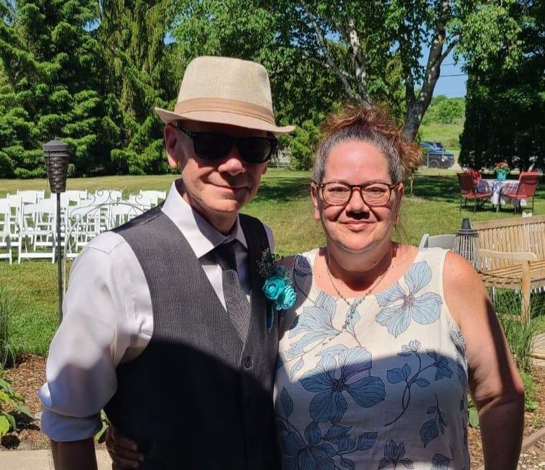 At Brian and Joanne Marie 's wedding ❤️