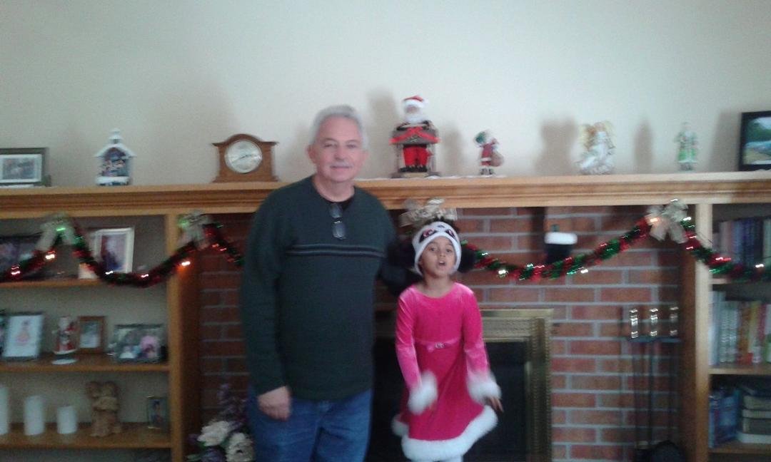 My granddaughter Tatiana with me.