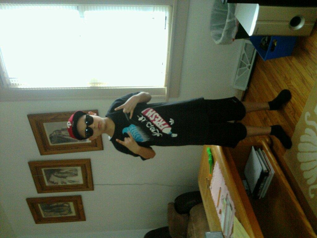 Aj looking cool like his big brother lil big rob