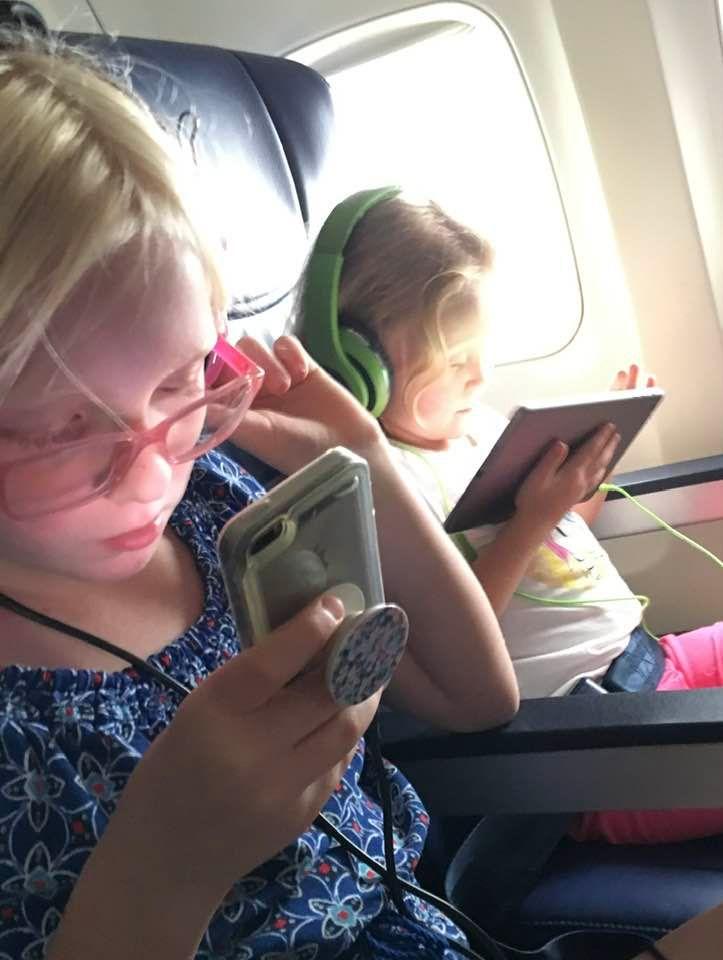 Busy on the flight back to OH.