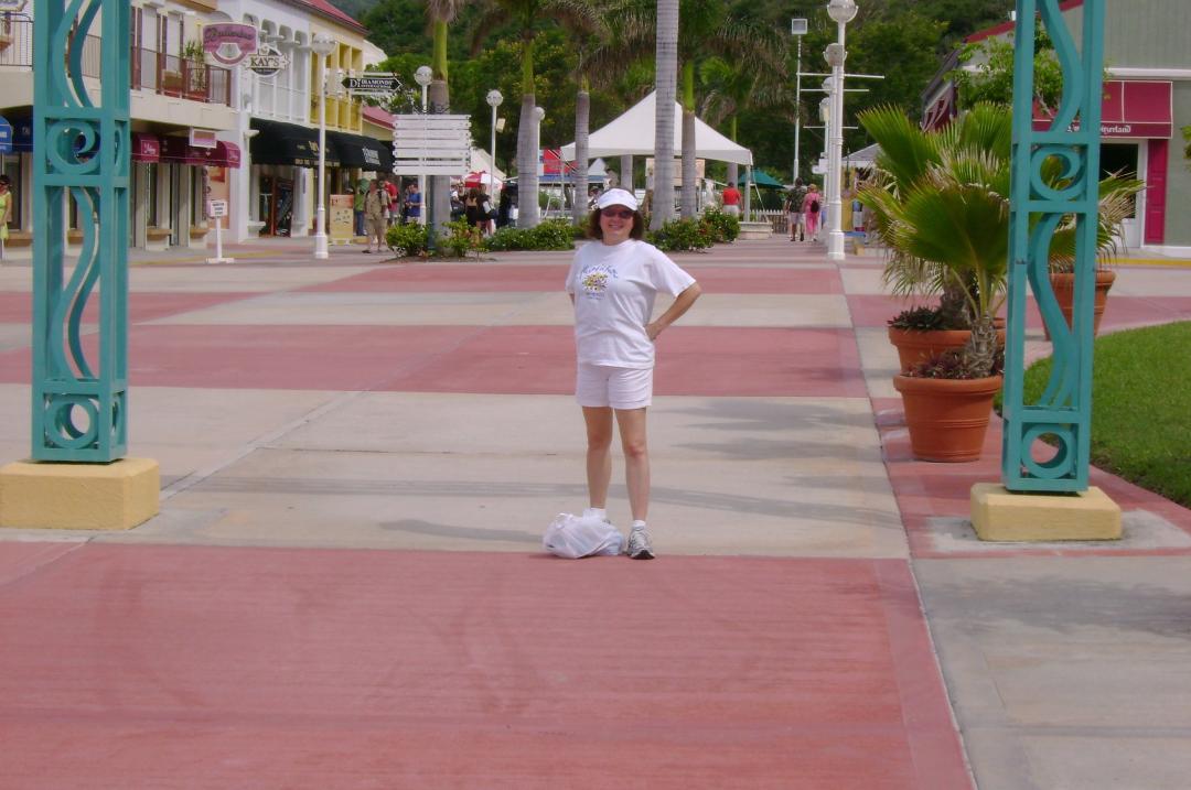 Sharon at St. Maarten.
