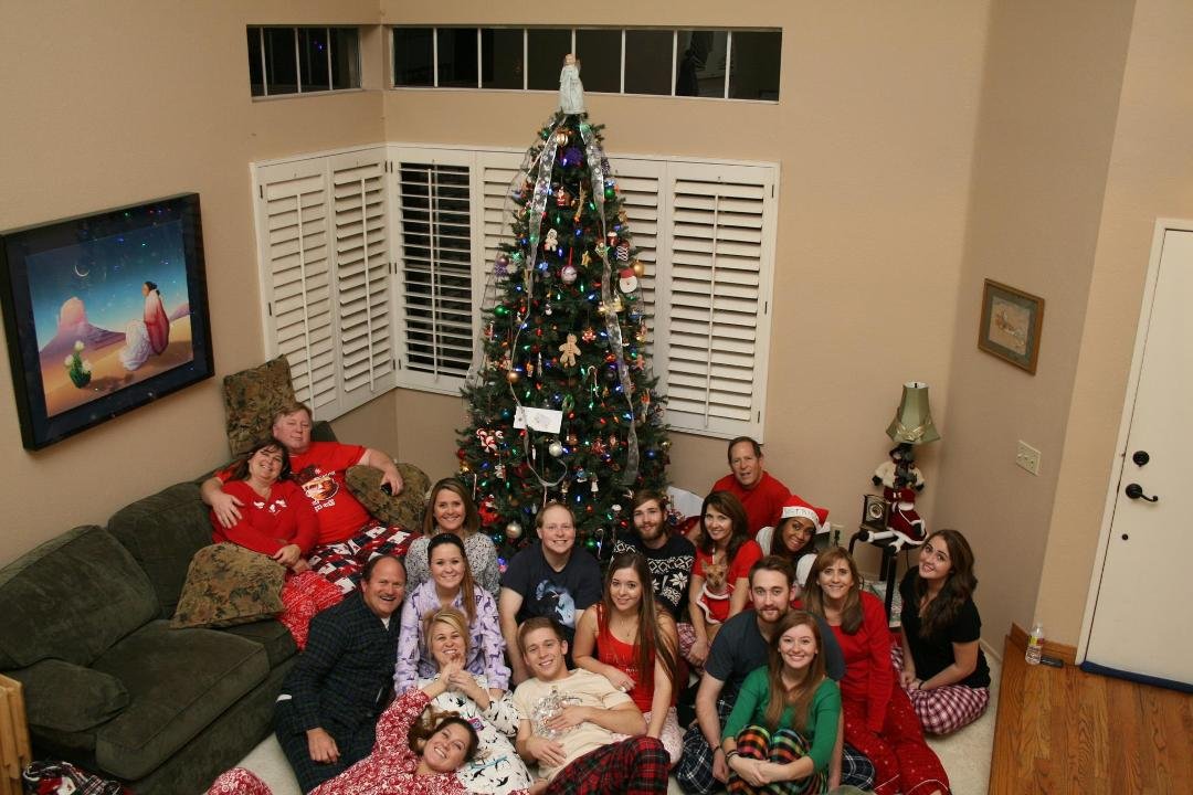 2011 Christmas Day Picture. Theme of the year, Pajama Day.