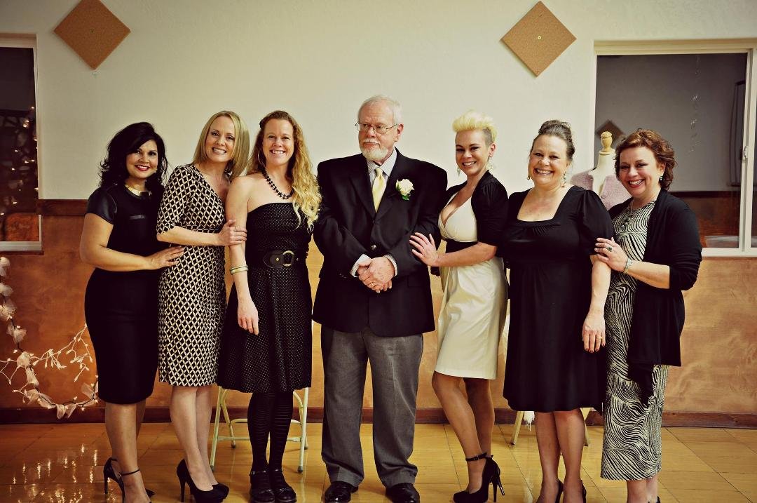 TBT...This picture was taken at my GodParents 50th Wedding Anniversary Event on January 25, 2014.   

It is not that far of a throwback but I still wanted to post it.  

L-R: Valerie (my nephews wife), Elizabeth (my niece),