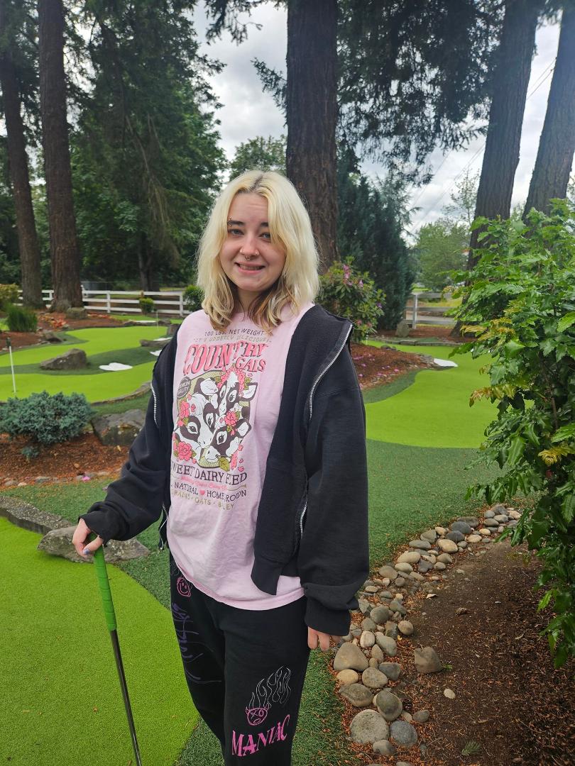 Mini golf.  Sara was the winner.