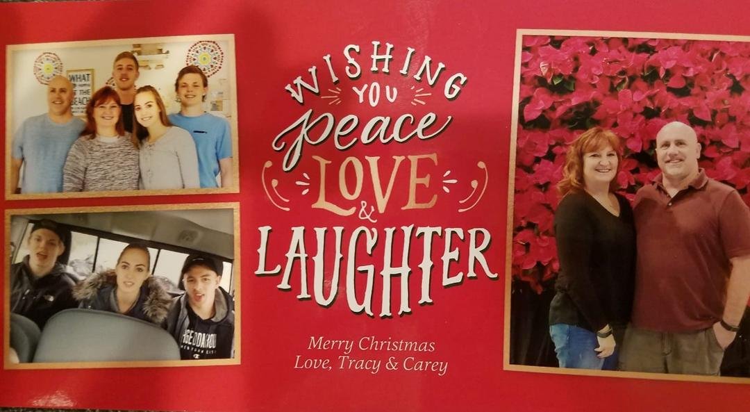 Thank you for the Christmas card. But I can't believe you left a major family member out of all the pictures...