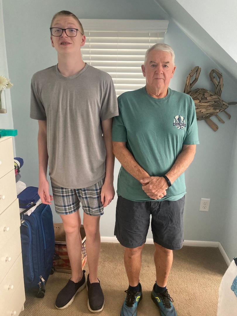 Not sure if Jack is getting taller or I am getting shorter. 14 and still growing!