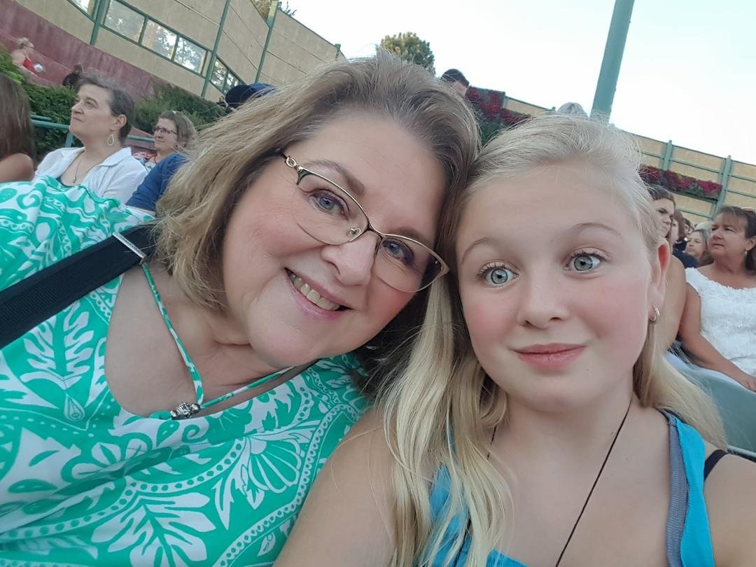My granddaughter and I at the Keith Urban concert