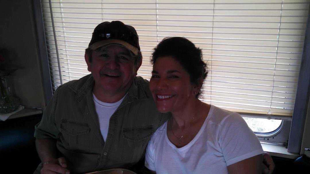 Me and Rita on train going to burner TX, good times with a good woman.