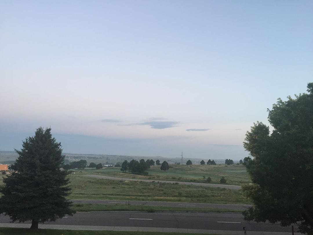 A little hazy this morning. But I know my way to coffee-ville!!