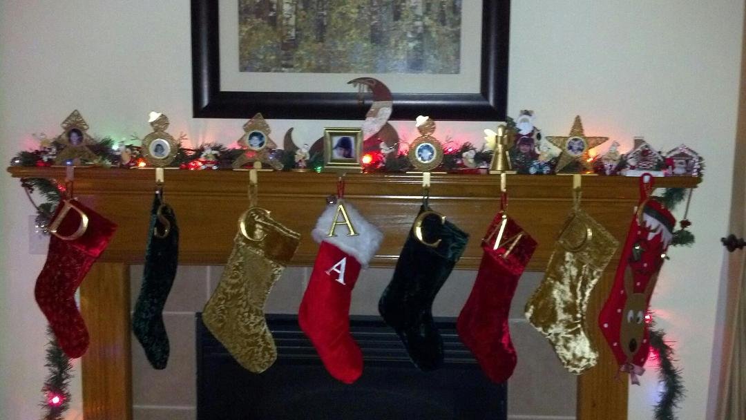 The stockings were hung by the chimney with care.