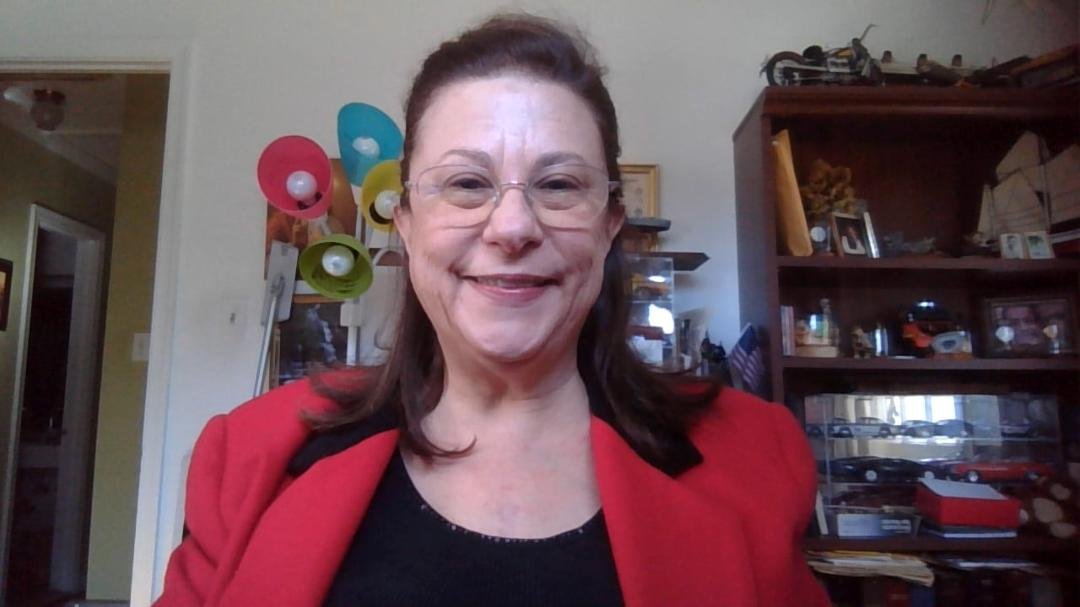 Working at home today. Shoulder pads are back you know.