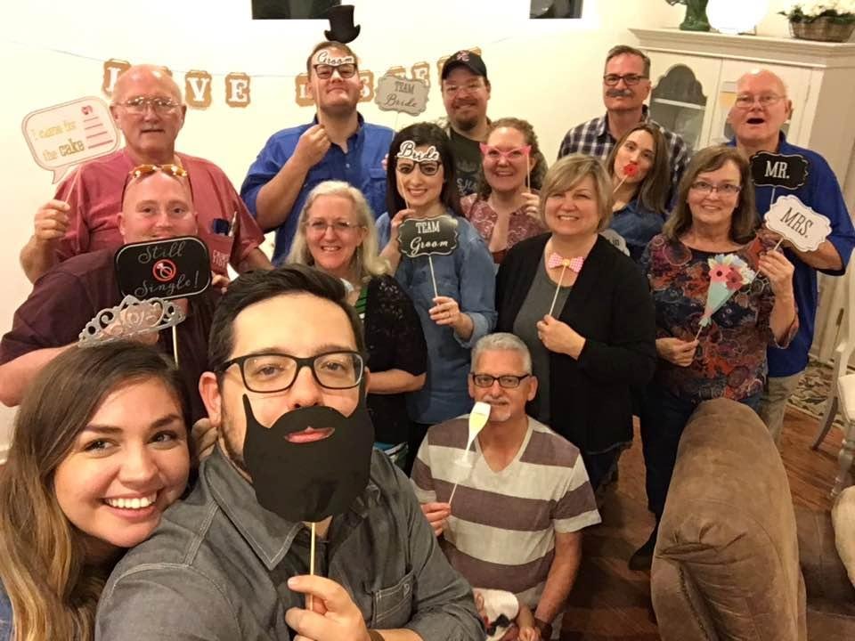 The gangs all here. The wedding shower photo.