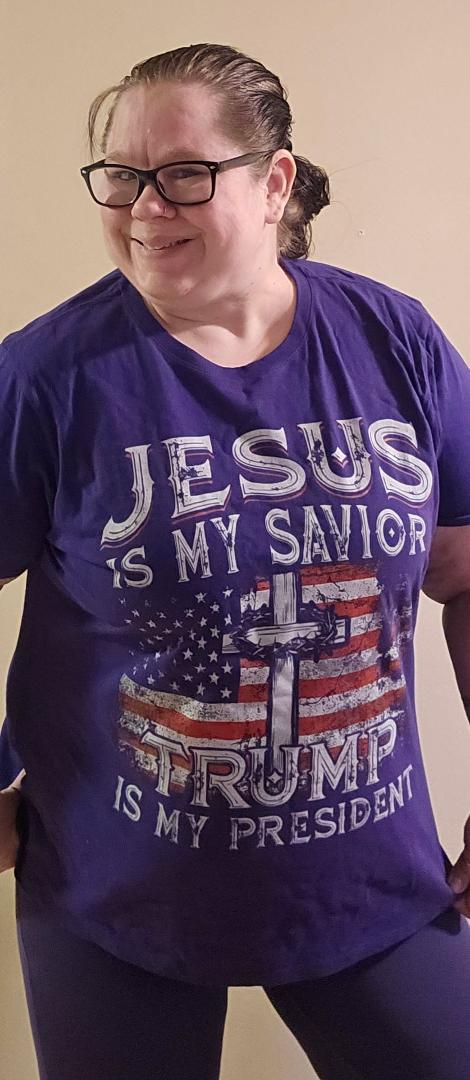 No I don't worship Trump, don't have a statue of him, don't pray to him, don't do anything but support him as OUR president of our country! I pray for him.
On the other hand, I do worship Jesus, have a couple pictures, cr