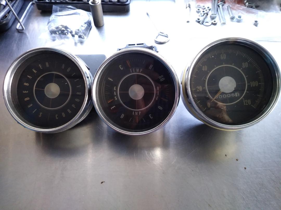 COMPLETE SET 1963 STUDE LARK GAUGES EXCELLENT SHAPE $300  OBO.