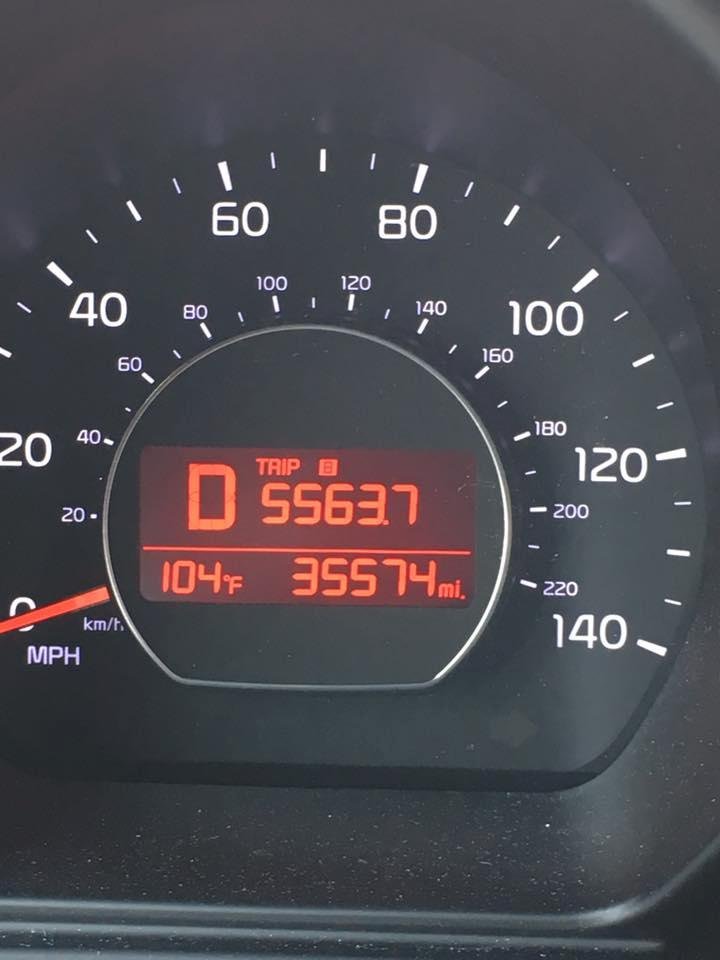 The drive home. Memories of Palm Springs and it's supposed to be hotter tomorrow.