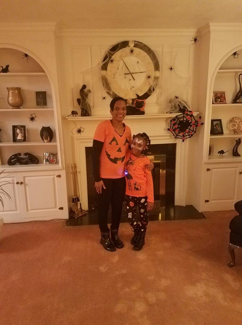 My daughter and grandbaby.