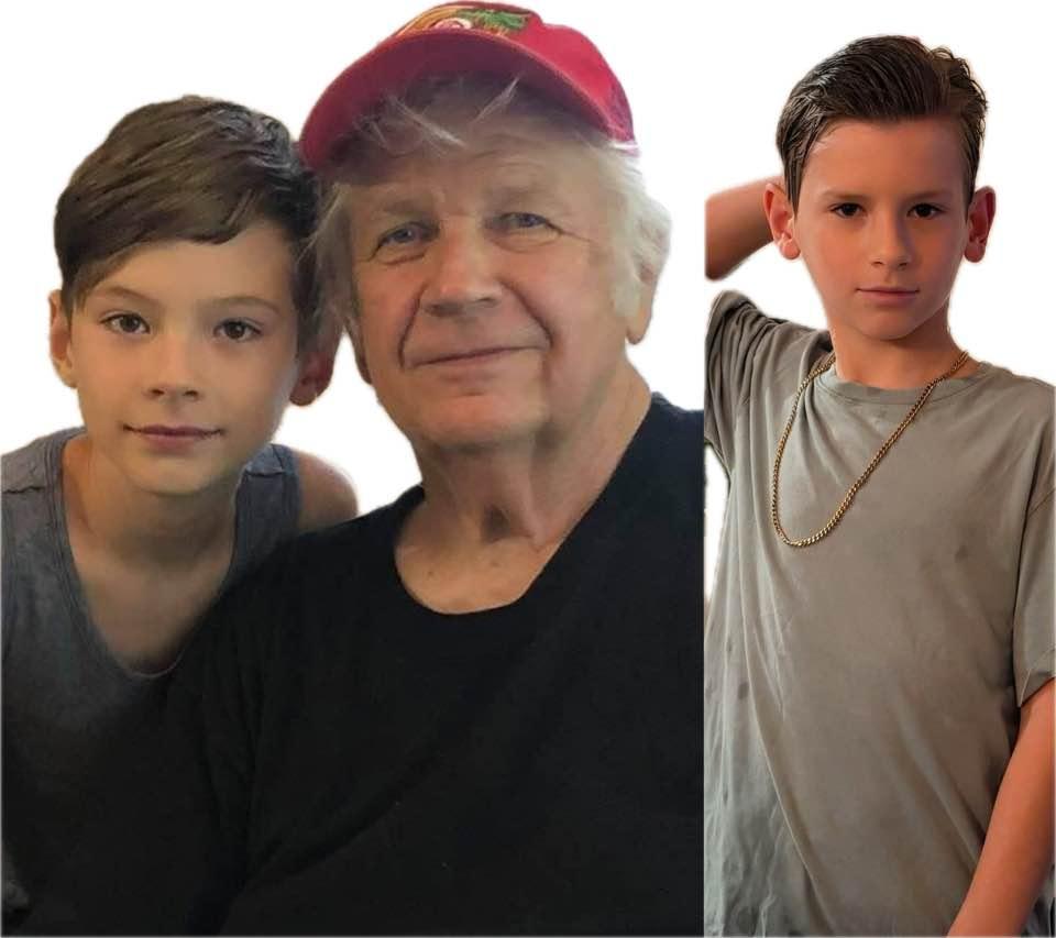 Two of our great grandsons who inherited Gpa Joe’s handsome genes. 😘 They are cousins, and both are our daughter Julie's grandsons.