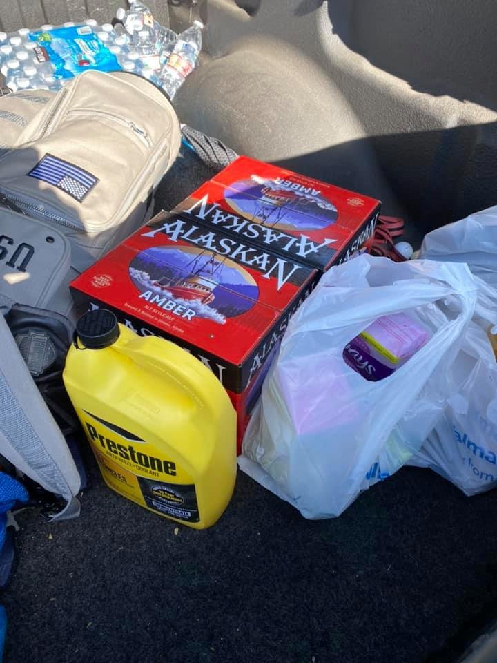 All these hoarders hoarding toilet paper. At least I hoard something that’s worth it. The Prestone is there just in case I run out of Alaskan