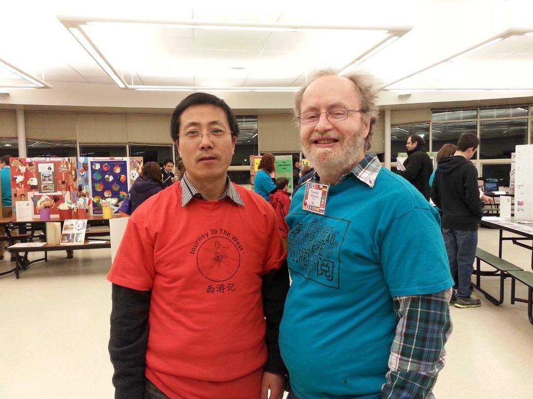 Two Tims! Mr. Tim Zhang Fenglin, Director of International Department Tai An No.1 High School of Shandong Province P.R. China. Tim from the P.R.C. is here with high school students from the Glastonbury Public Schools' siste
