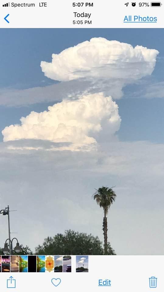 If I didn’t know better I’d swear this is an atomic bomb mushroom cloud. 😲 Not. God’s work is perfect in every way.