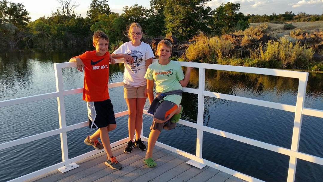 Fishing last night at Oster lake near Hagerman. Today we are at a water park near Boise. It's great to have the east coast grandkids here for 12 days