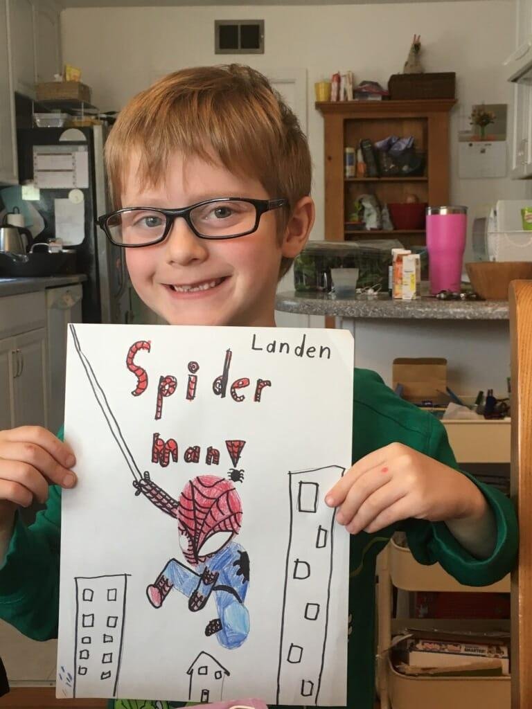 We have another artist in the family. My grandson Landen who is six years old.