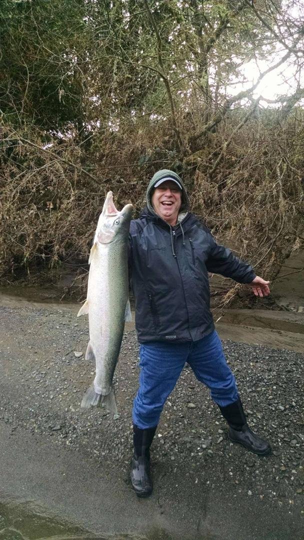 Oregon Steelhead fishing 2/13/2017. 18+ lbs.