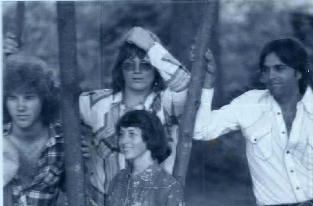 The band Horizon around 1979 with Rick Harper, David Markham, Virginia Drill and Zach Drill