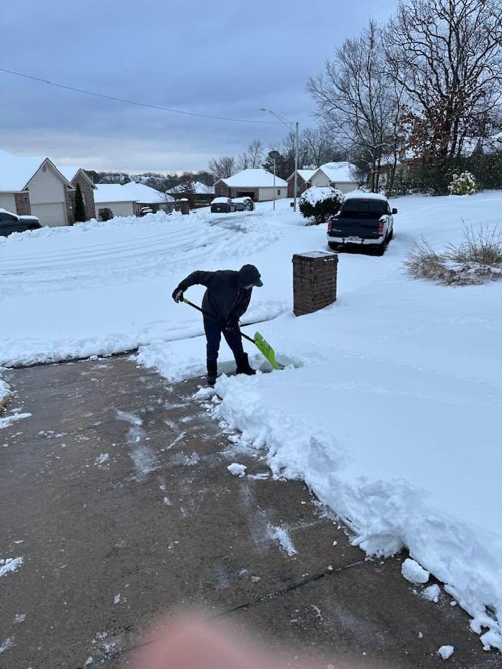 Today’s exercise is shoveling the driveway