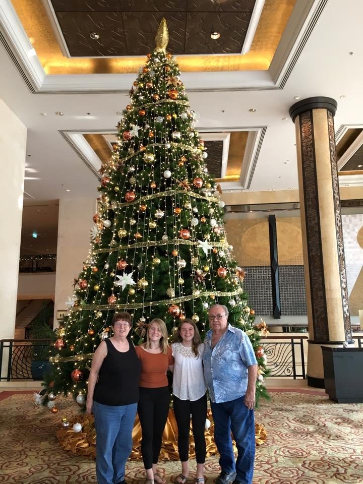 After lunch at the Shangri-la.