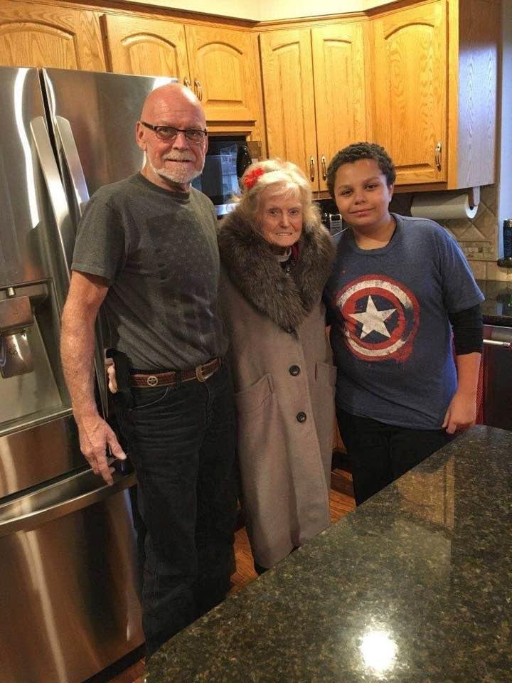 My mother great nephew and myself in Minnesota