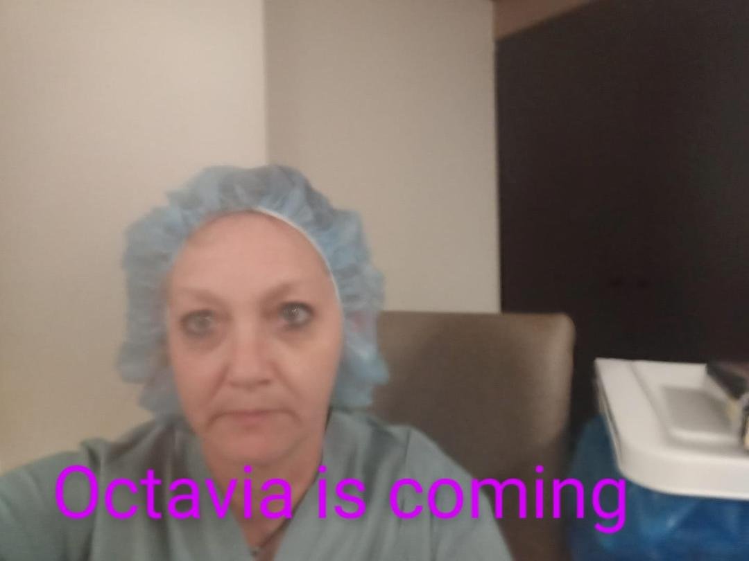 Getting ready to go to surgery Octavia is coming!!!