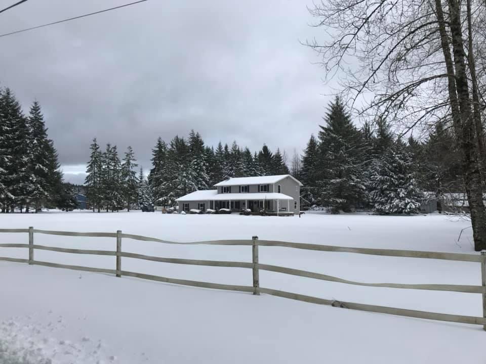 We got a little bit of snow at our house. ❄️