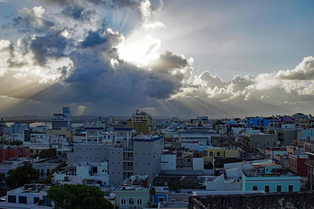 Sun over San Juan, PR. St. Stephen's Day.