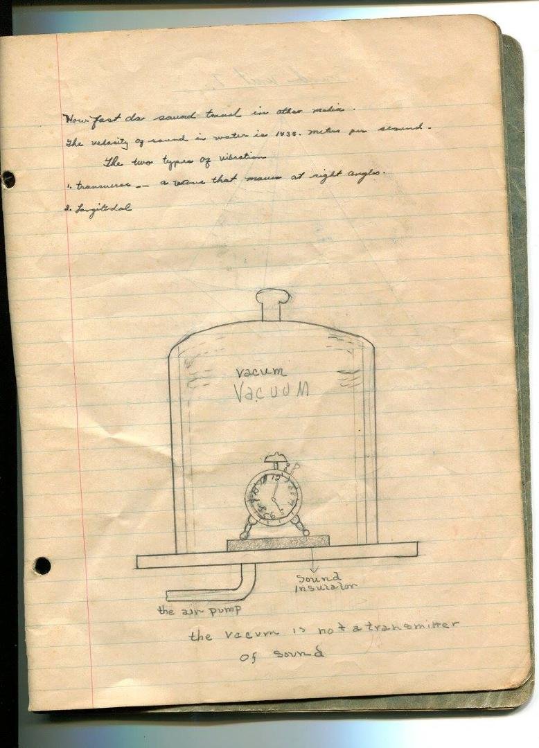 Robin Bradwell's album, Mom's 11th grade Physics Notes circa 1950