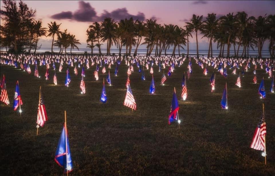 War in the Pacific National Historical Park Asan - is the place to see this beautiful display... As part of Memorial Day events at national parks across the nation, over 3,050 United States and Guam flags are placed at Asan