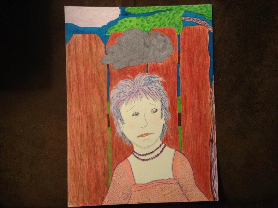 The Stress of Not Knowing by Janet C. Fish
Done with colored pencil and a bit of ink. Just messing around. I dunno, with our country being at war yet again, I don't feel like doing anything cheerful. But usually what h