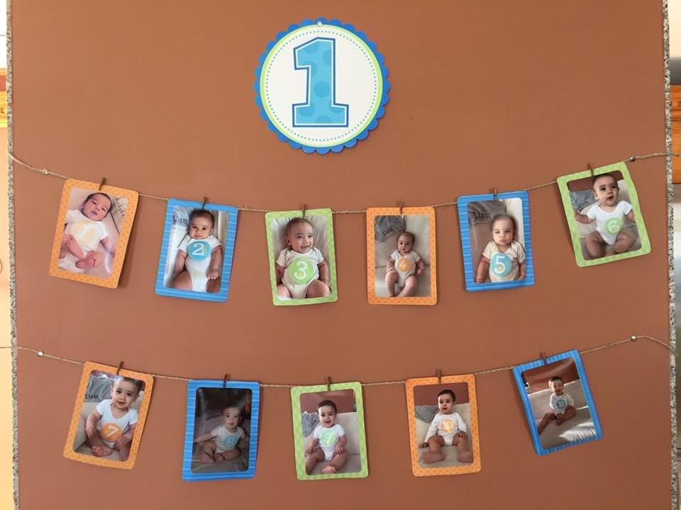 Back from Chicago and Liam's first b-day party. They put up this really neat set of pictures of him wearing the number of the number of months. Wish I had this for my kids.
