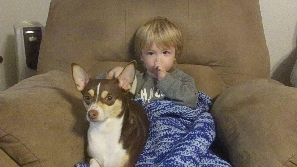 A boy and his dog....