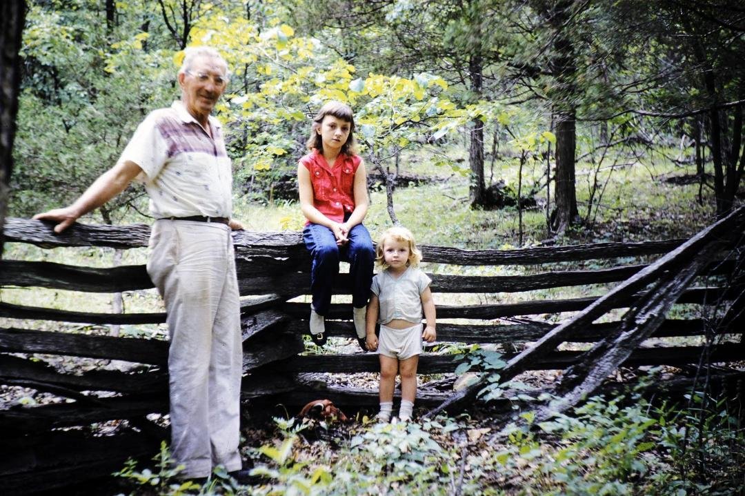 Me, my sister Jan Hite and my Grandpa Dotson (I just found this pic).