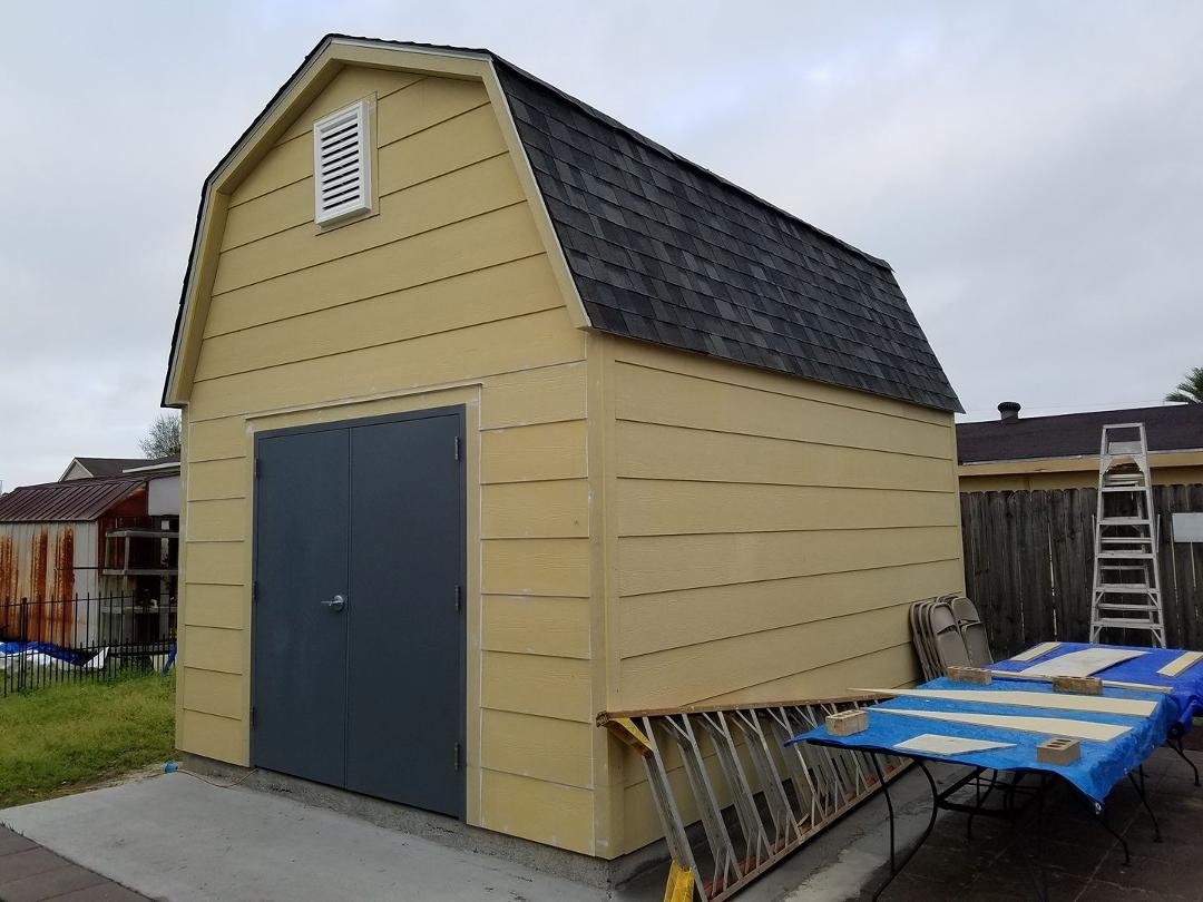 Last peice of siding on and now ready for paint